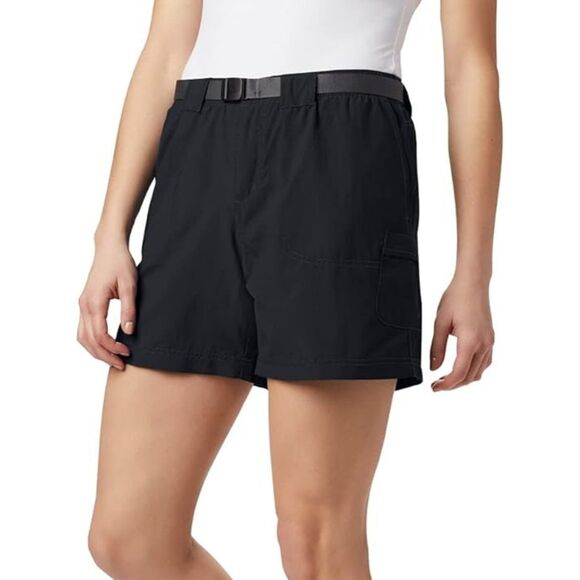 Columbia | NWT Black Sandy River Active Outdoor UPF Cargo Shorts, Size L (12-14) - Picture 1 of 9